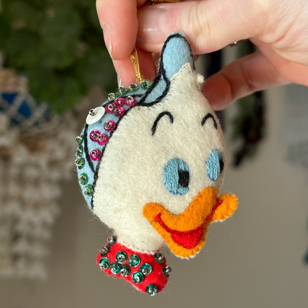 Disney Vintage Donald Duck Felt Ornament
